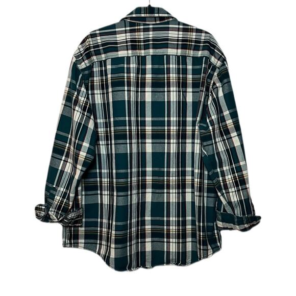 G.H. BASS & CO.  Button Down Shirt Men's Size XXL 100% Cotton Plaid Green - Picture 4 of 15